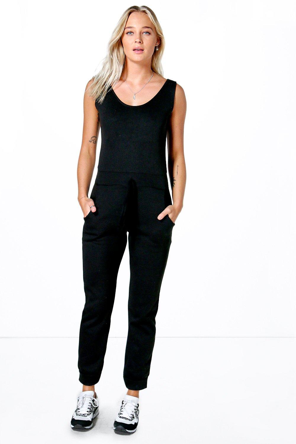 Ruby Casual Fleece Draw Cord Jogger Jumpsuit