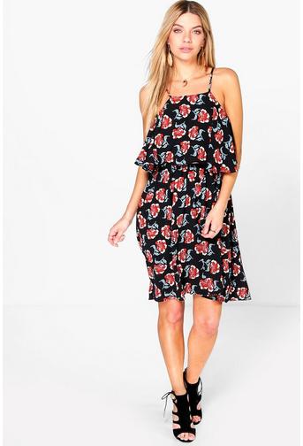 Natalia Layer Floral Print Dress!