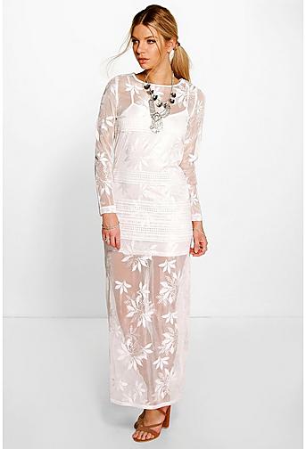 Boutique Maya Lace Barely There Maxi Dress