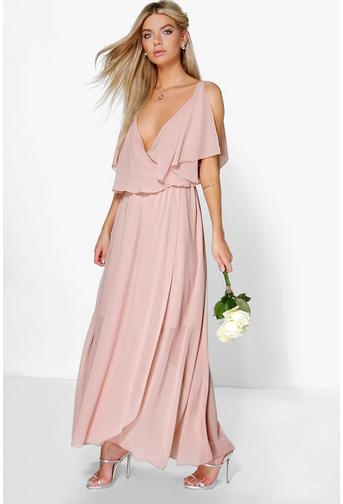 Claudia Chiffon Double Layer Wrap Maxi Dress