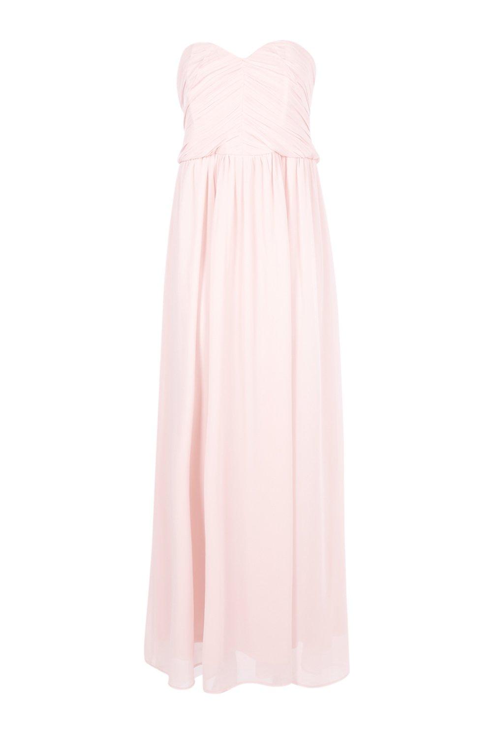 Pleated Chiffon Maxi Dress