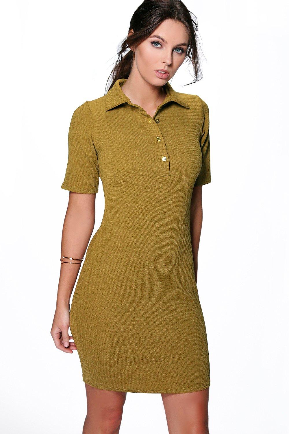 Boohoo Womens Carinna Polo Shirt Dress eBay