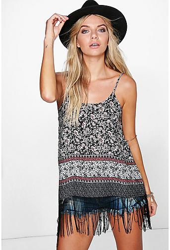 Mandy Fringed Woven Cami