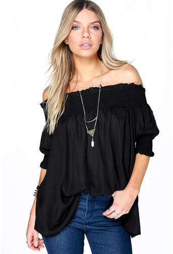 Zoe Woven Off The Shoulder Tunic