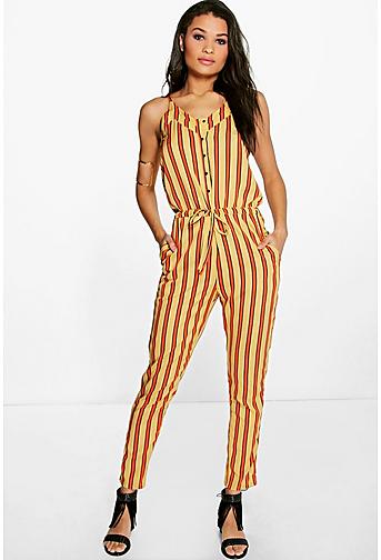 Sally Striped Woven Jumpsuit