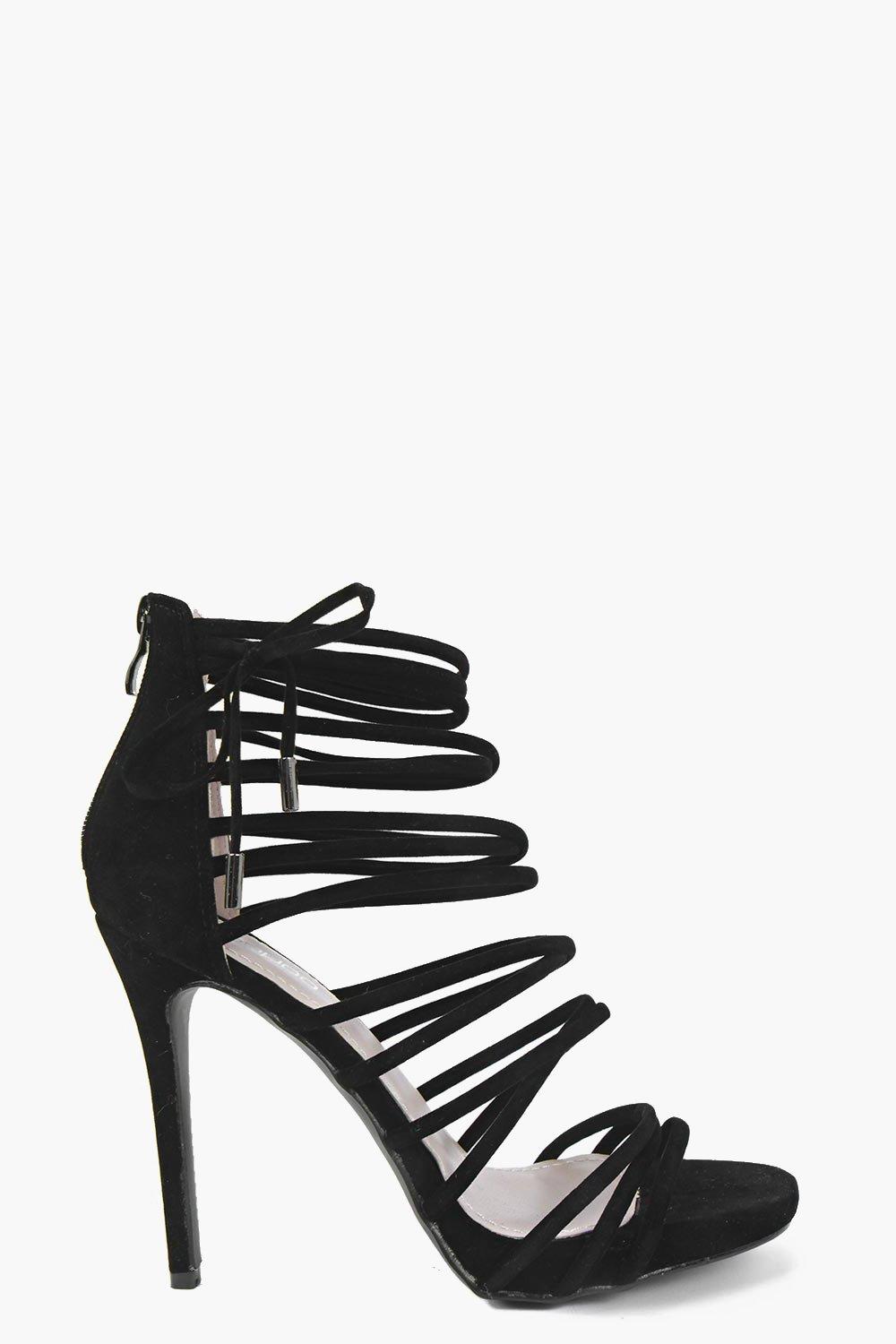 black high heels with roses