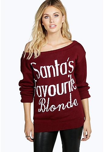 Lexi Santa's Favourite Blonde Christmas Jumper
