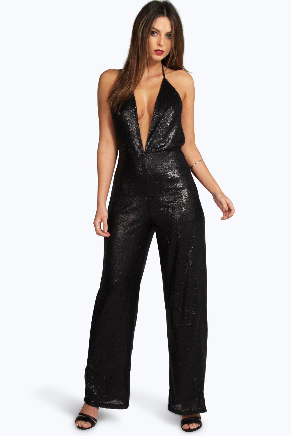 boohoo sequin suit