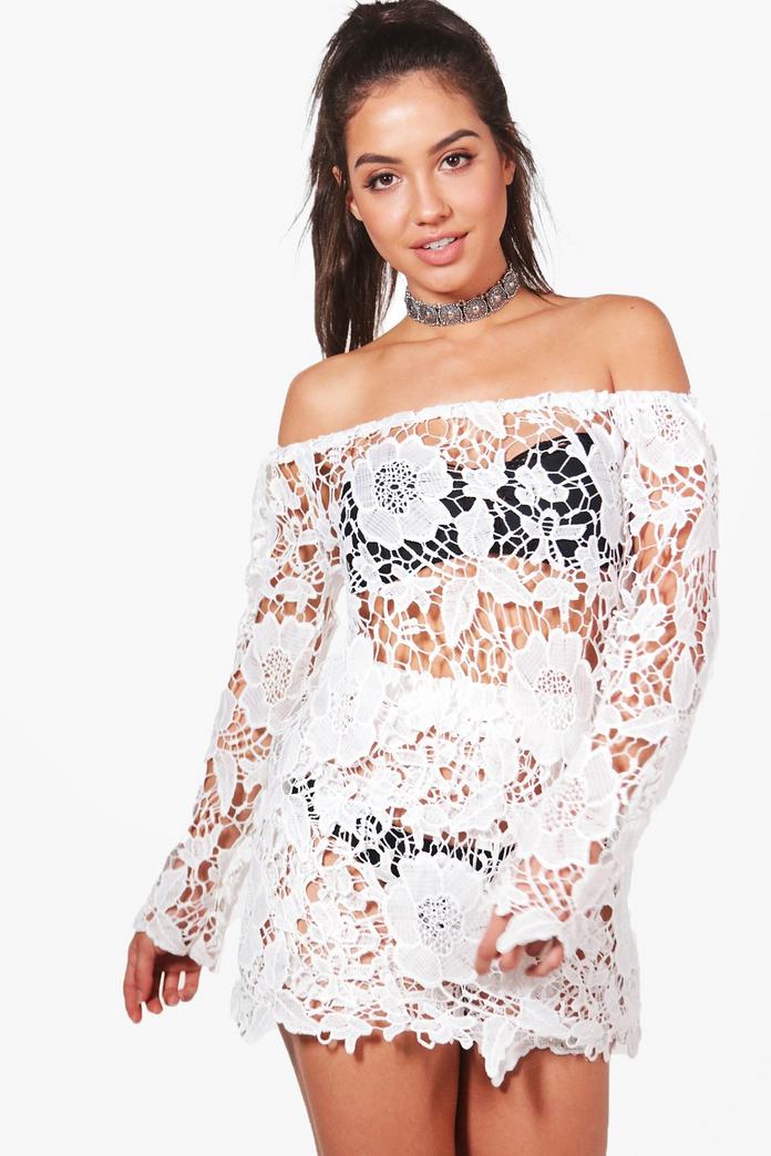 Willow Boutique Crochet CoOrd Beach Set Boohoo