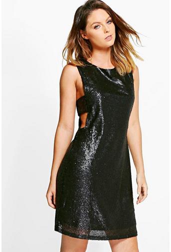 Clara Sequin Tabard Shift Dress