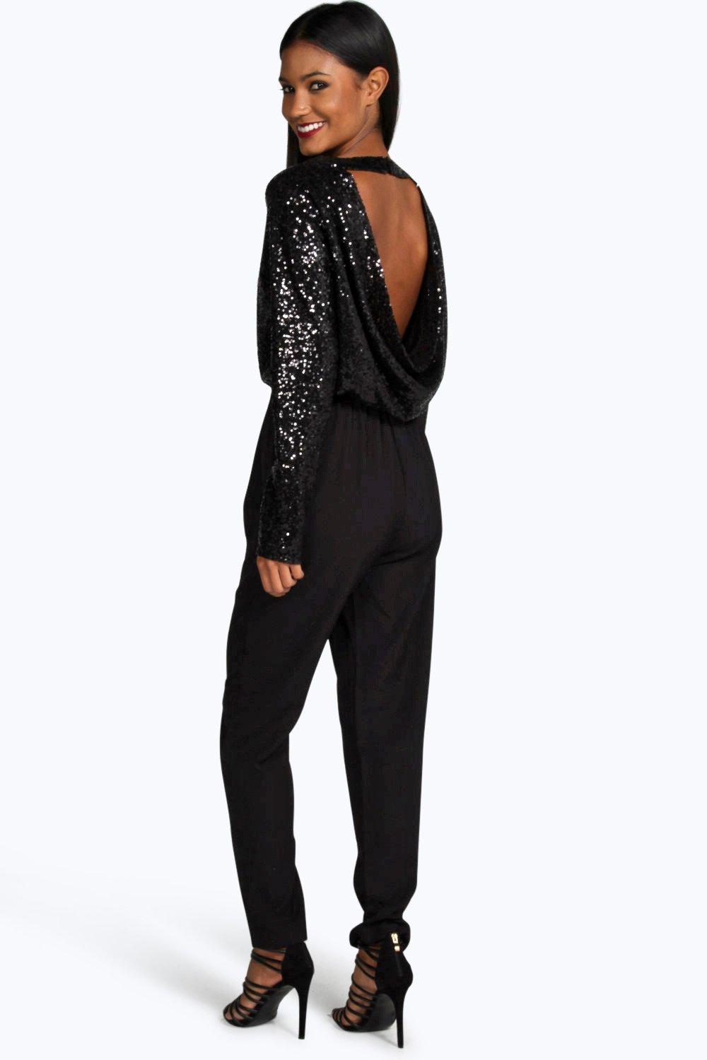 boohoo sequin suit
