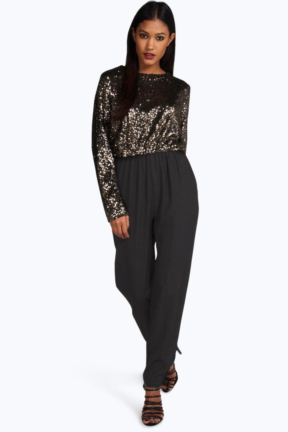 boohoo sequin suit