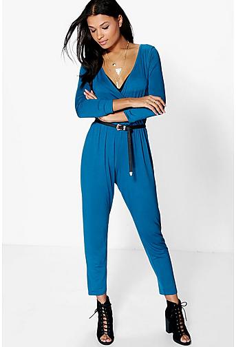 Olivia Wrap Front Casual Jumpsuit