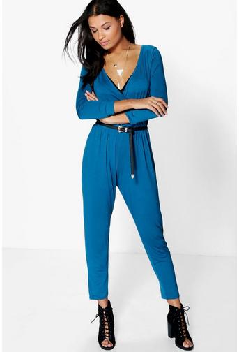 Olivia Wrap Front Casual Jumpsuit