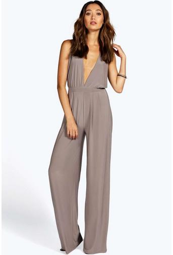 Tanya Cross Back Soft Touch Wide Leg Jumpsuit