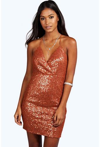 Boutique Kaya Fluffy Sequin Bodycon Dress!