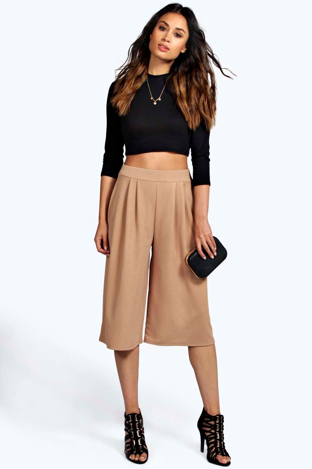 ladies wide leg culottes