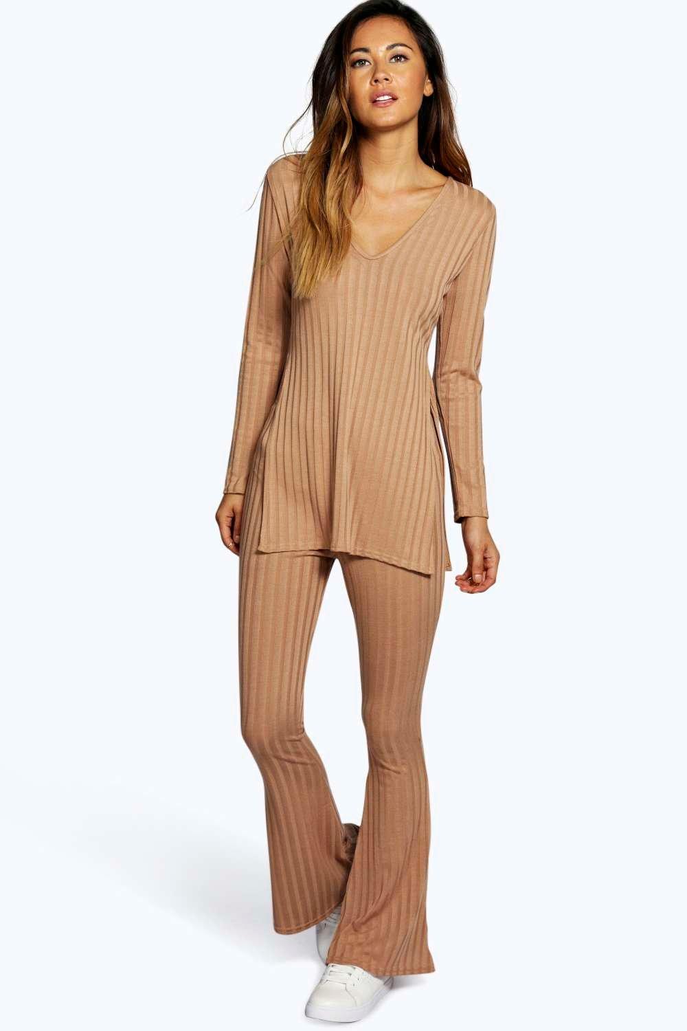 knitted flared co ord