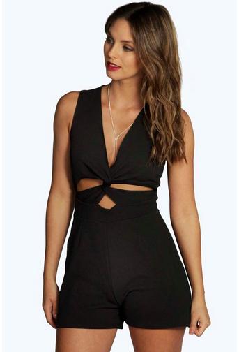 Tori Textured Knot Front Playsuit