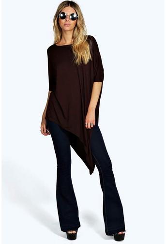 Rita Asymmetric Oversized Split Top