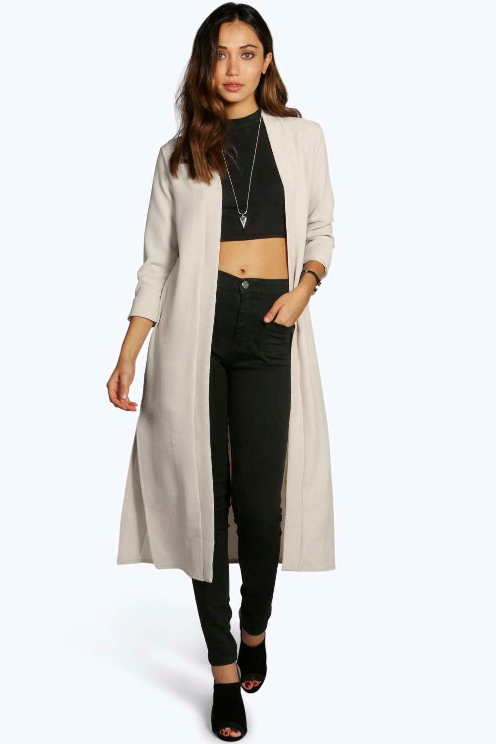 Duster Coat Women
 Boohoo Womens Isabella Turn Up Cuff Duster Coat