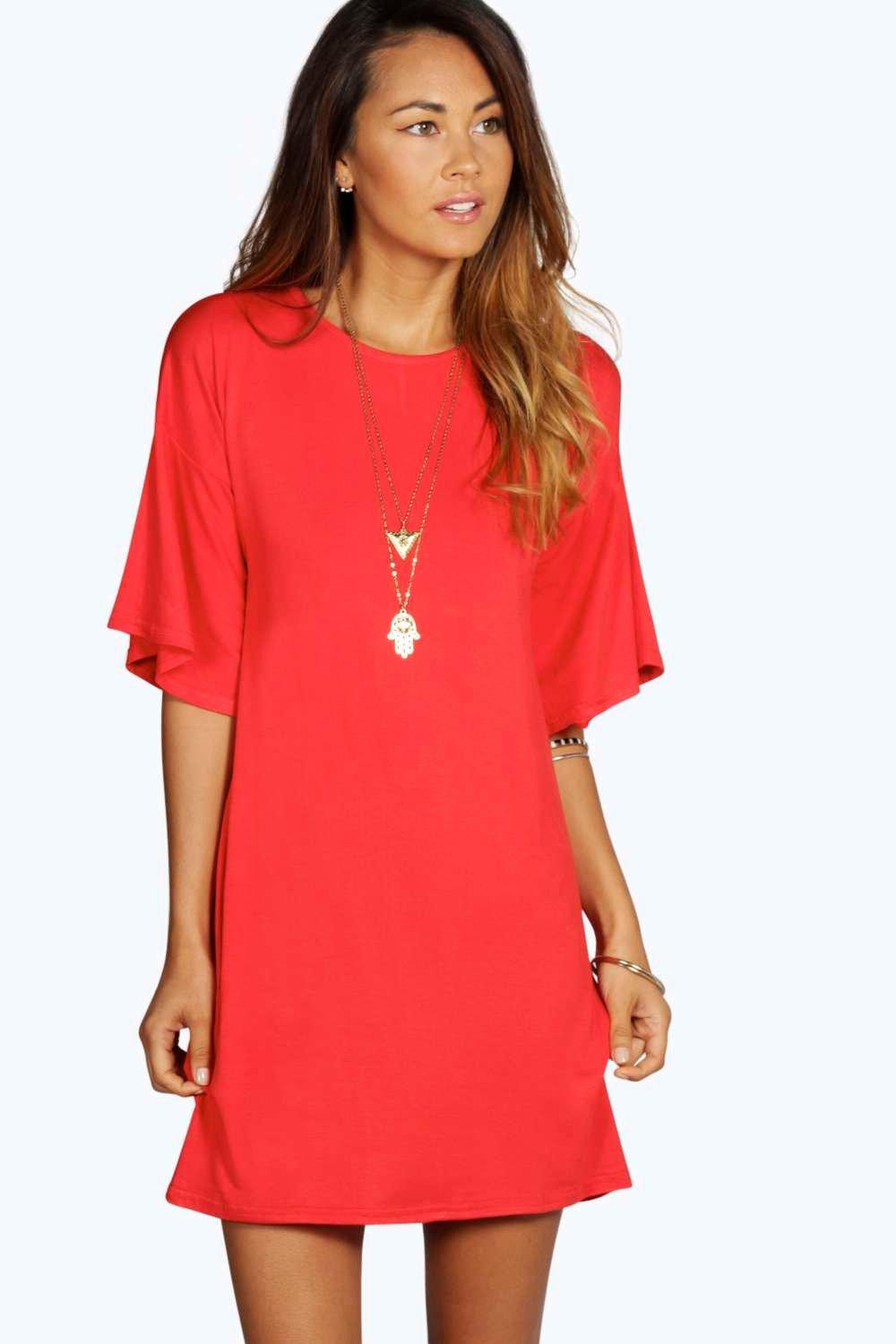 boohoos-womens-charlotte-wide-sleeve-shift-dress-ebay