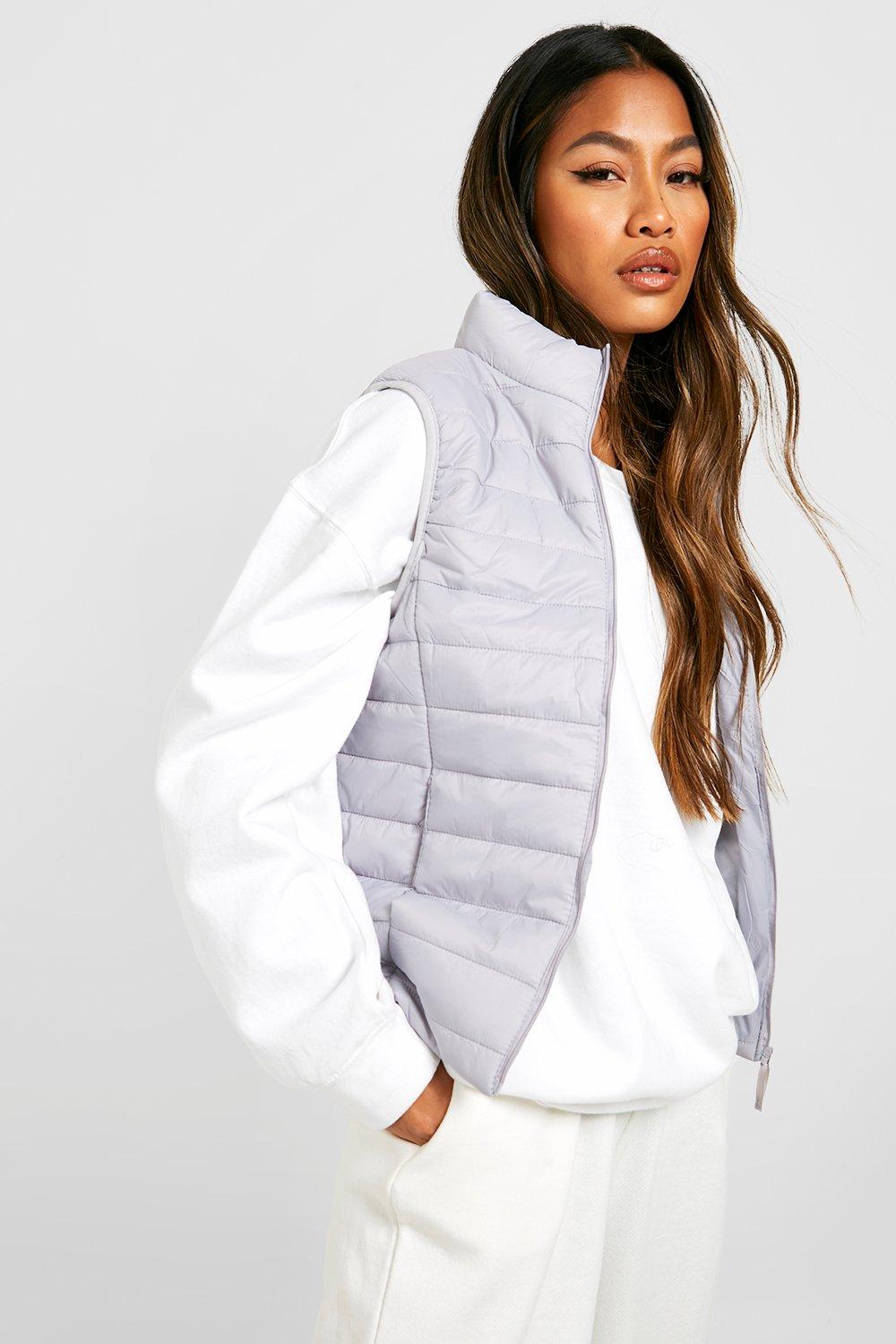 Boohoo Bodywarmer Met Hoge Kraag, Grey