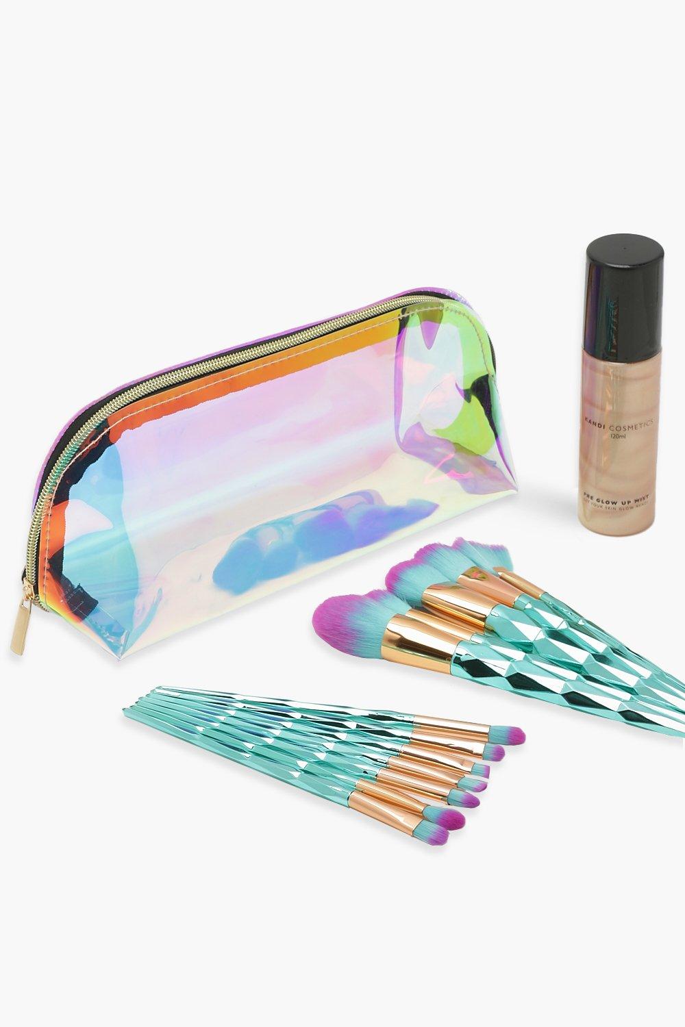 Holografische Make-Up Tas, Spray En Brush Set, Multi