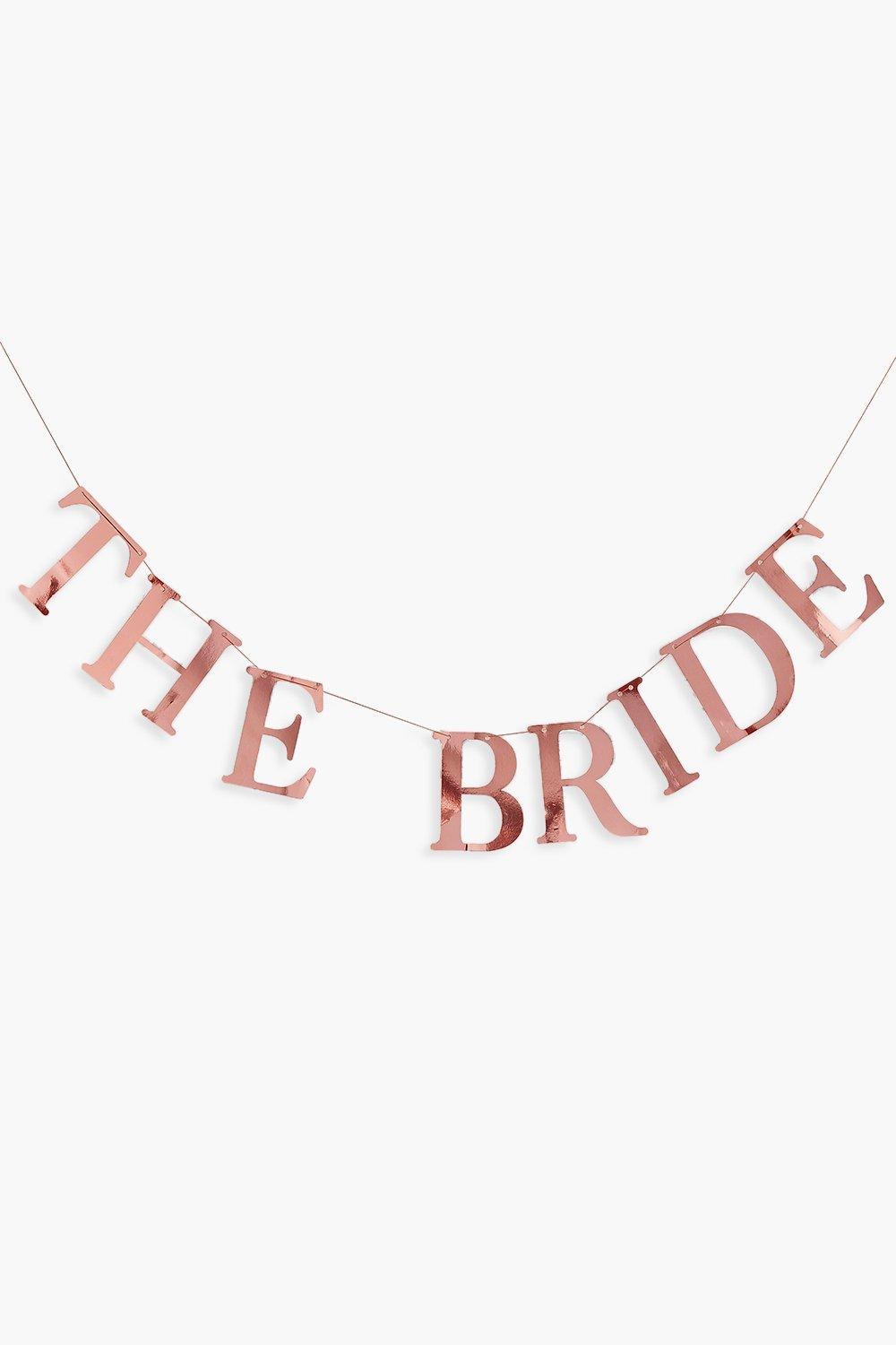 Ginger Ray The Bride Peg Bunting, Rose Gold