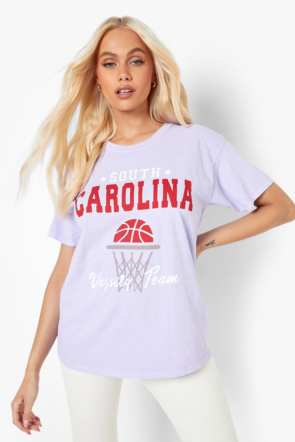 Oversized Overdye South Carolina T-Shirt, Lilac