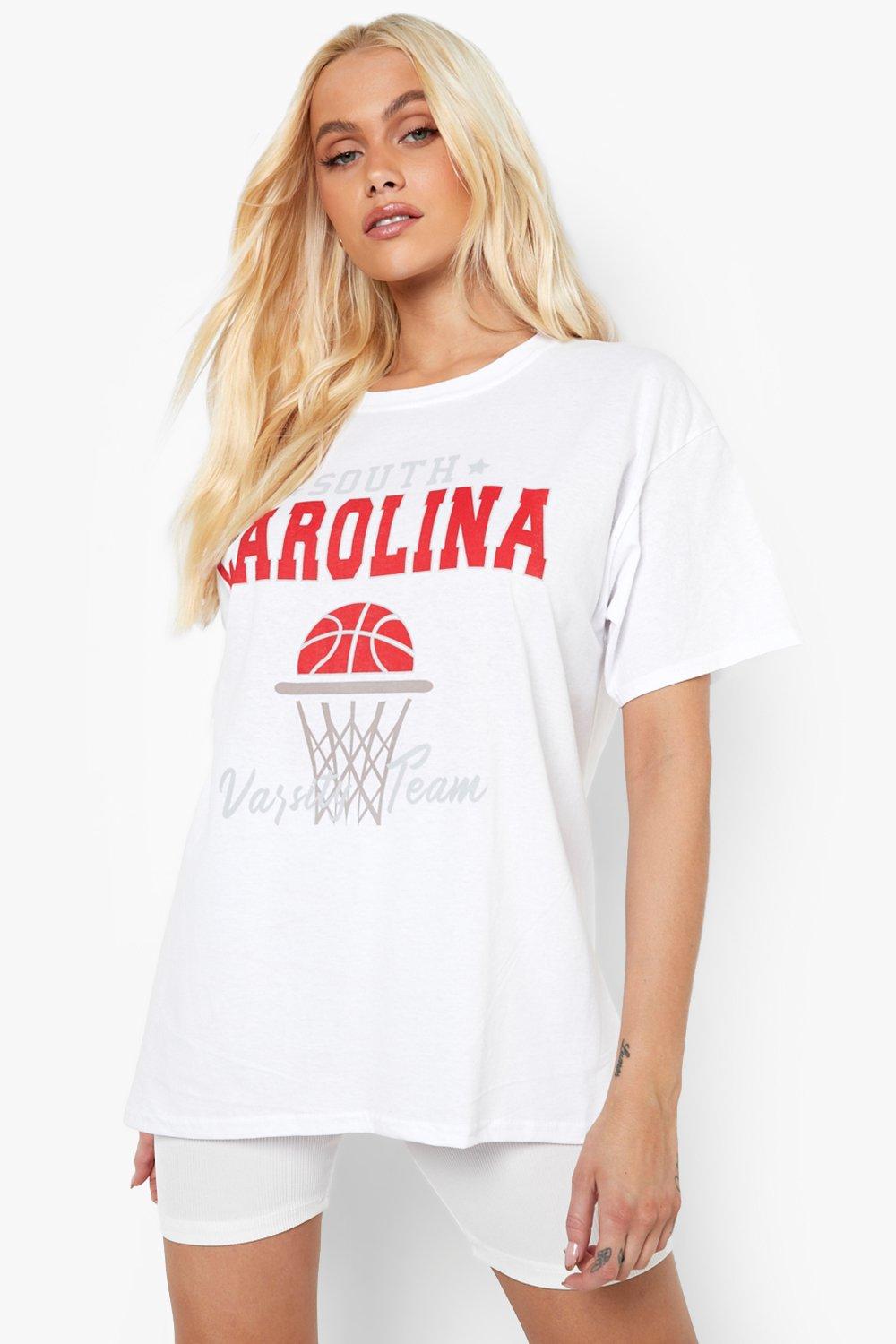 Oversized Overdye South Carolina T-Shirt, White