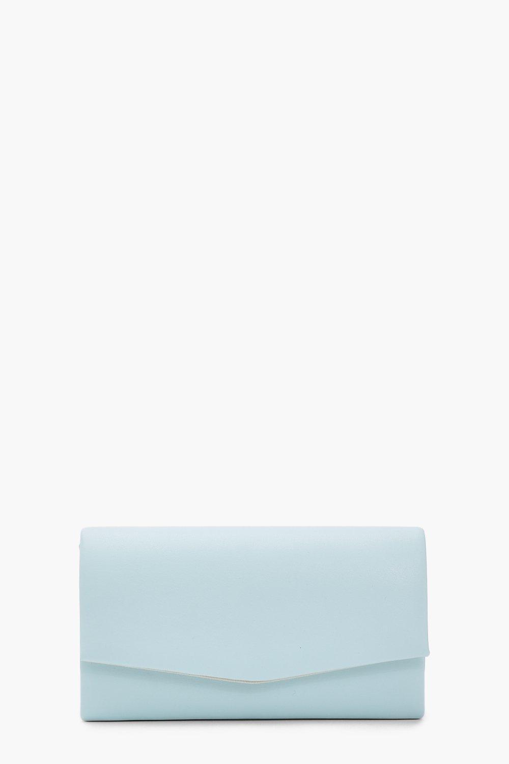 Boohoo Basic Structured Clutch, Turquoise