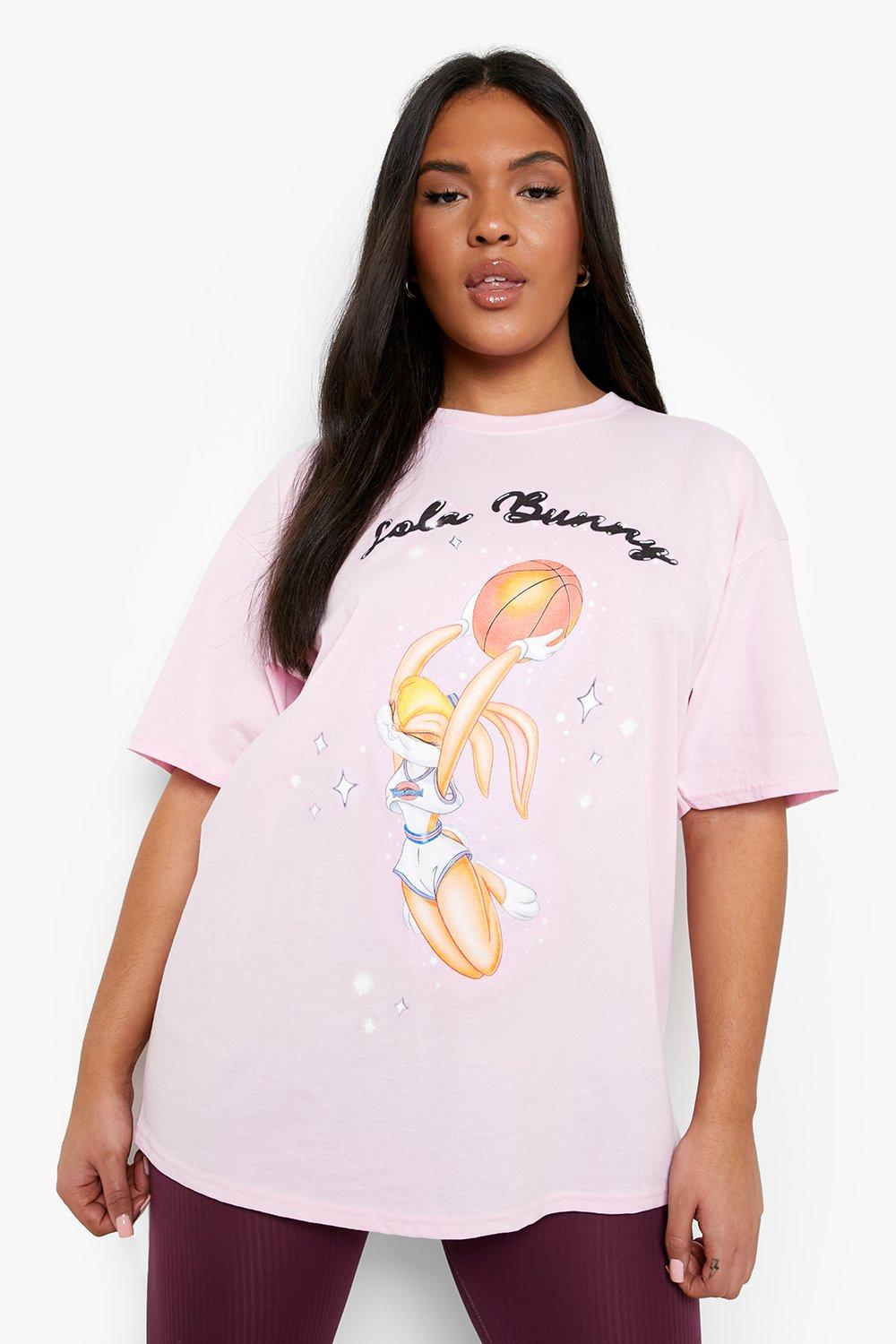 Plus Oversized Lola Bunny T-Shirt, Pink