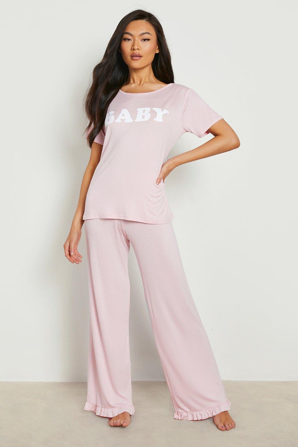 Baby Pajamas Med Långbyxor, Pink