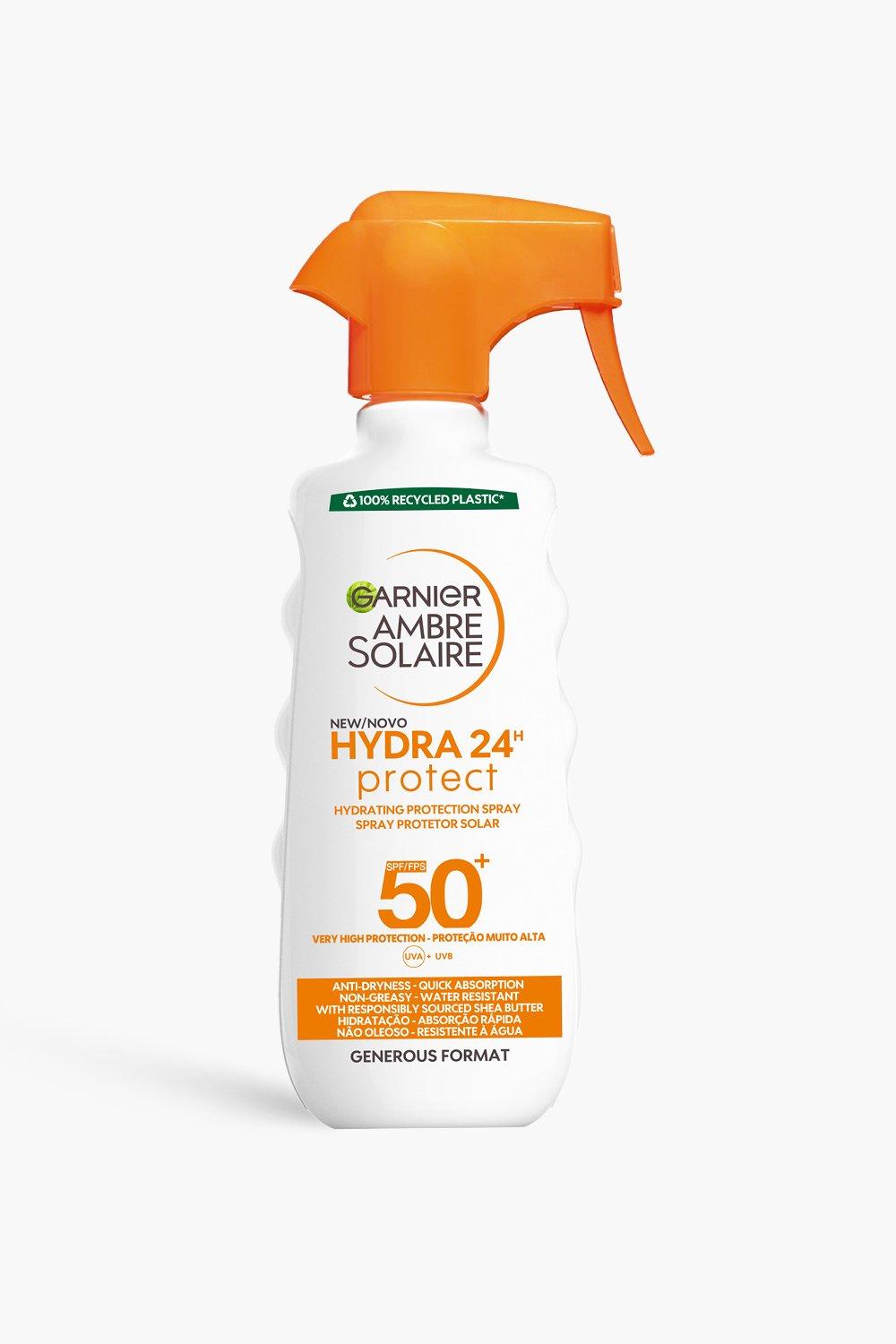 Garnier Ambre Solaire Hydra 24 Hour Protect Hydrating Protection Spray Spf50, Uva & Uvb Protection, 300Ml (Bespaar 31%), White