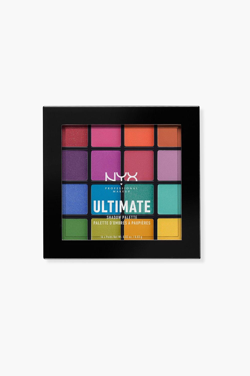 Nyx Professional Makeup Ultimate Shadow Palette- 16 Pressed Pigments Eyeshadow Palette - Brights, Multi