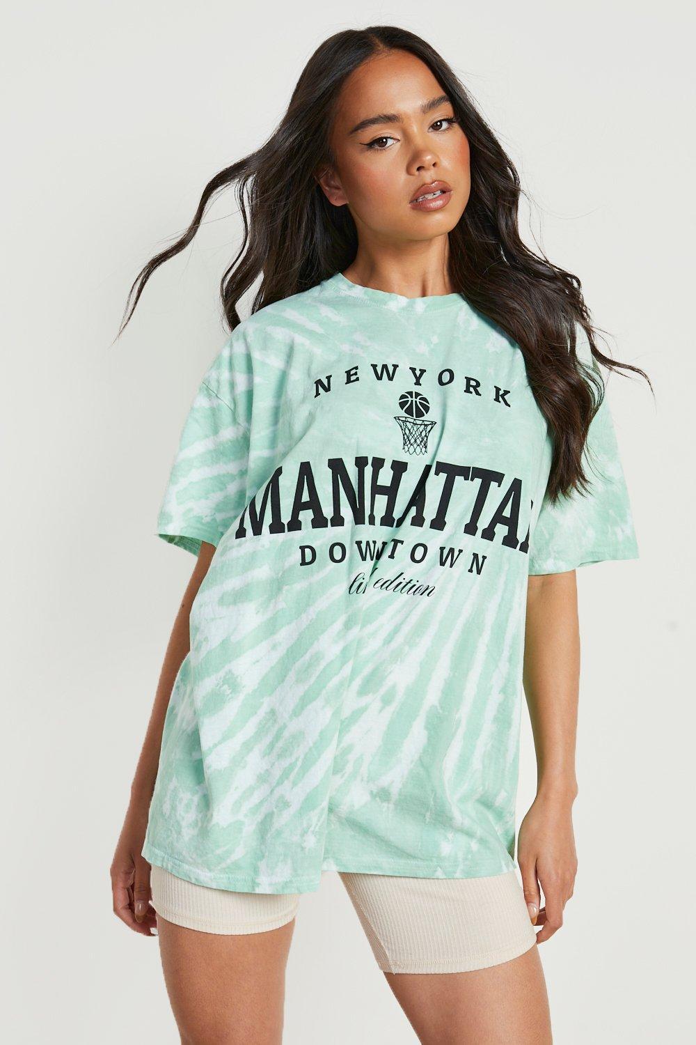 Petite Tie Dye Manhattan T-Shirt, Green