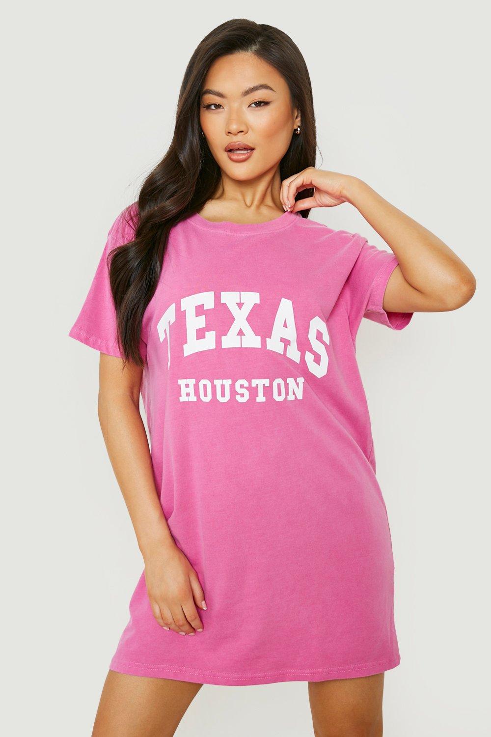 Texas Houston T-Shirtklänning, Pink