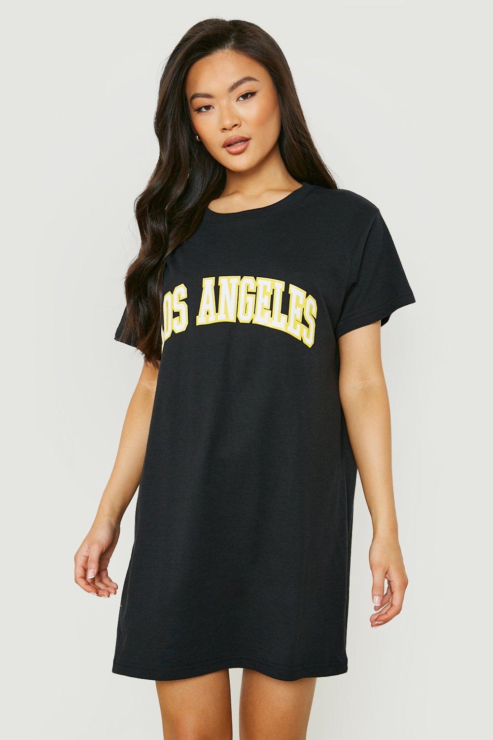 Los Angeles T-Shirtklänning, Black