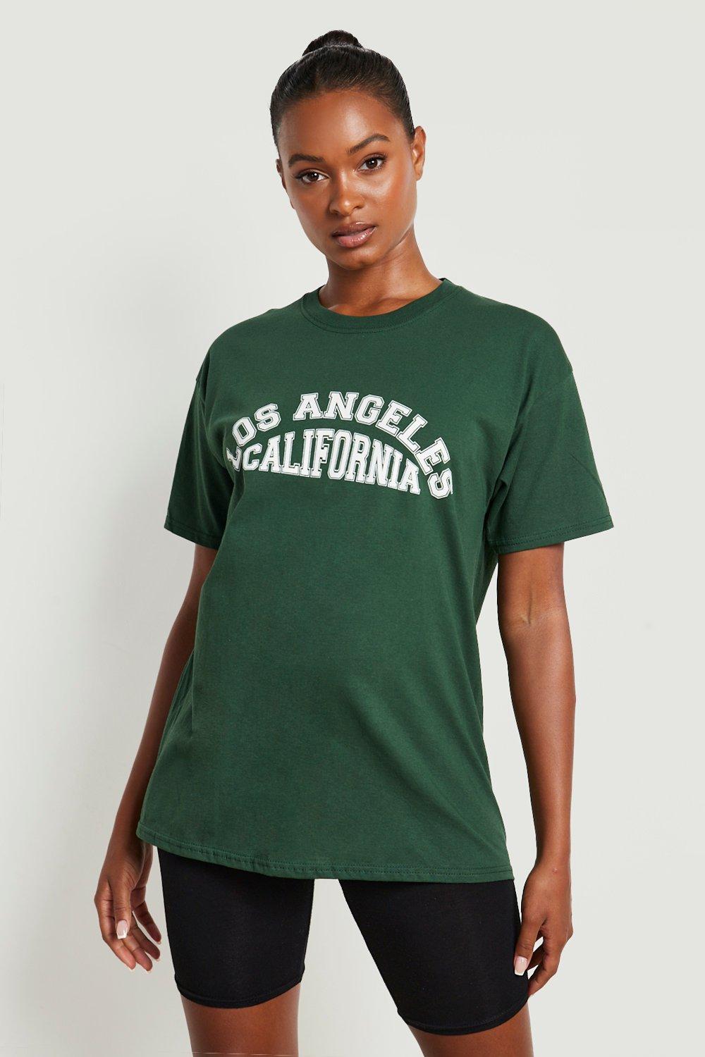Tall Los Angeles Varsity Print T-shirt, Verde