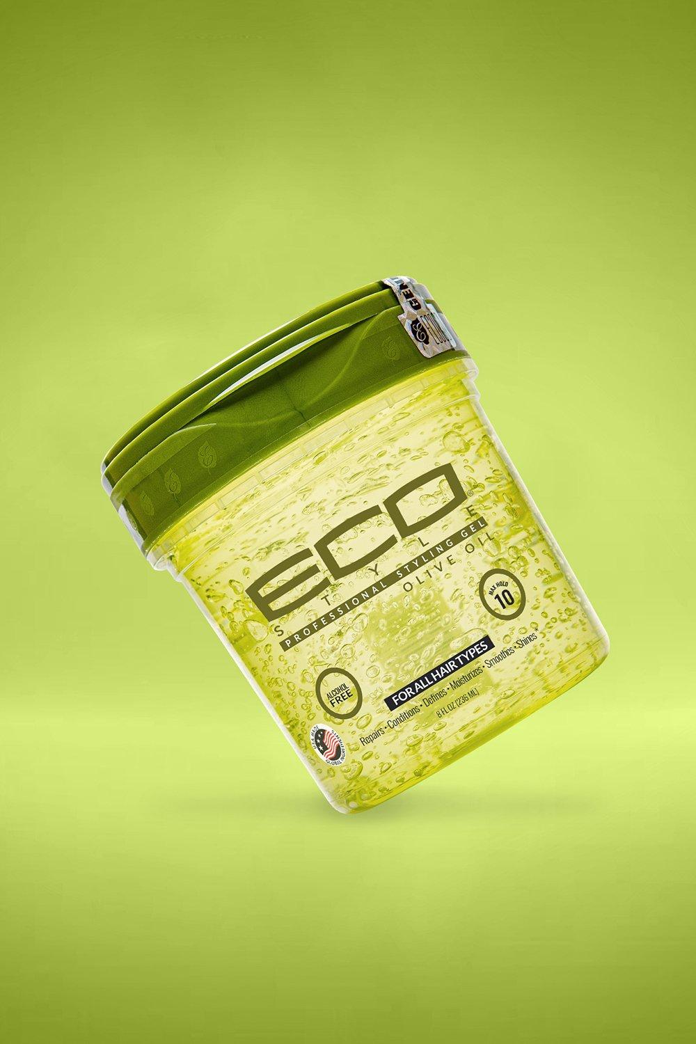 Ecostyle Olive Oil Styling Gel Green 473Ml, Clear