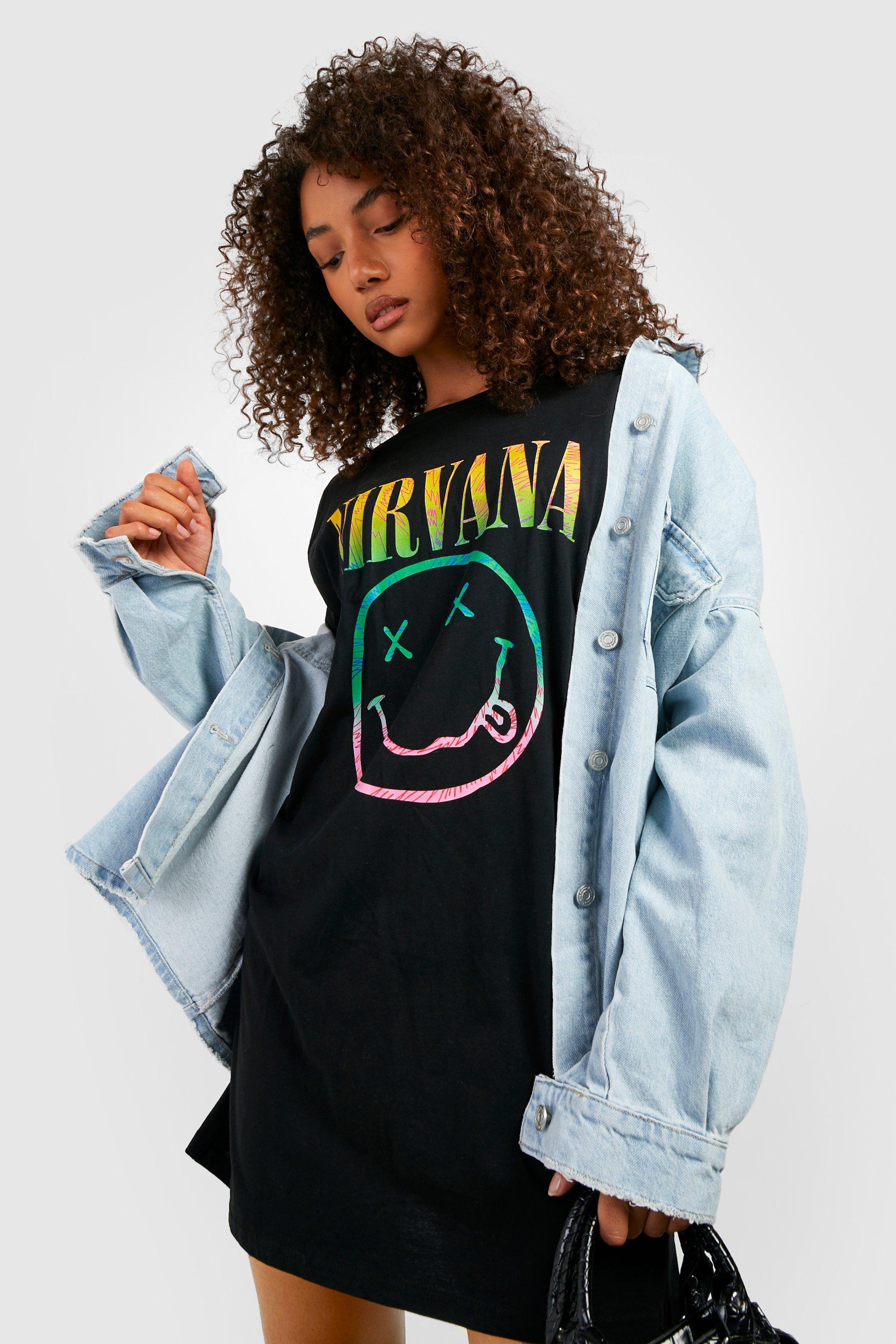 Tall Nirvana T-Shirtklänning, Black