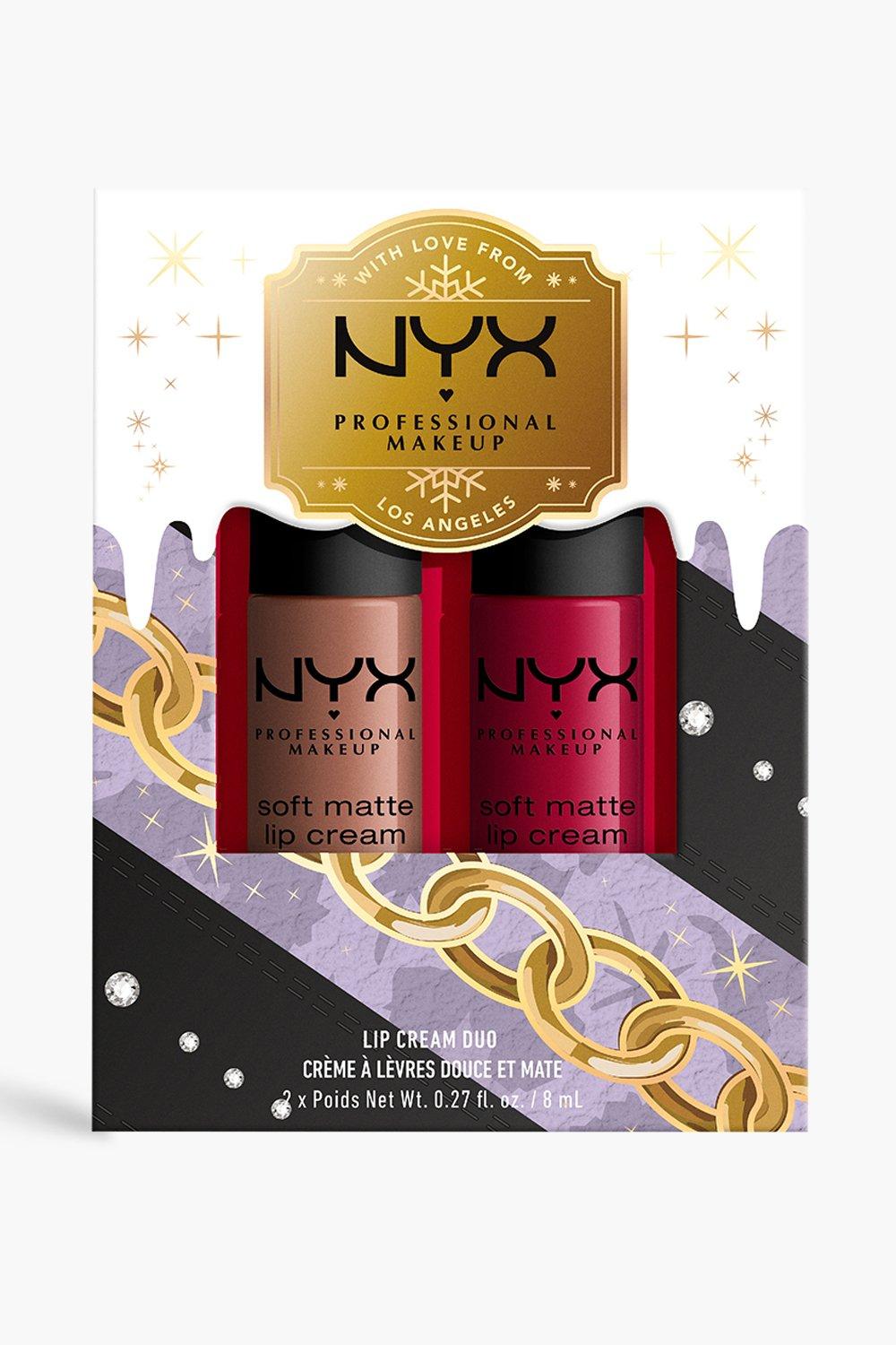 Nyx Professional Make-Up Soft Matte Lip Cream Duo Geschenkset - Abu Dhabi En Monte Carlo, Black