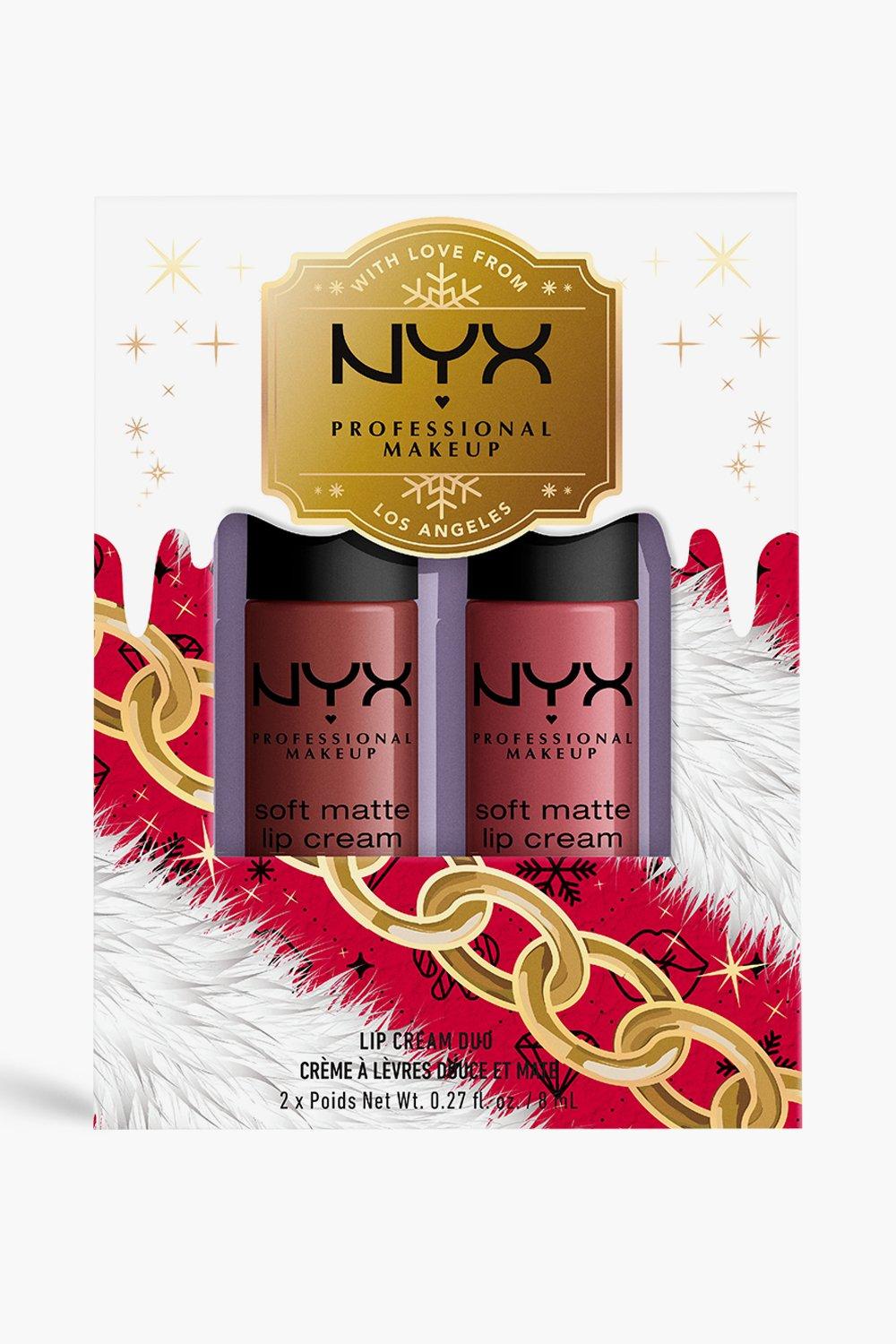 Nyx Professional Make-Up Soft Matte Lip Cream Duo Geschenkset - Rome En Cannes, Black