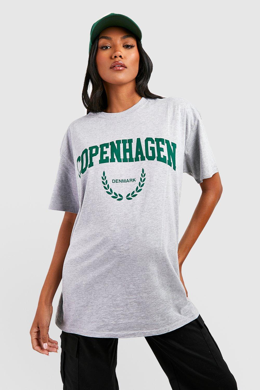 Image of T-shirt Premaman oversize Copenhagen, Grigio