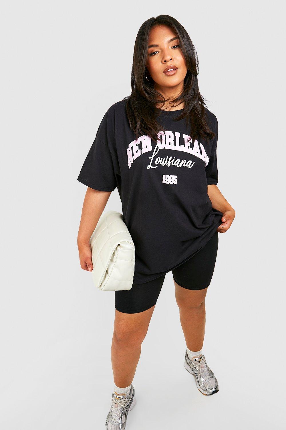 Image of T-shirt Plus Size New Orleans, Nero