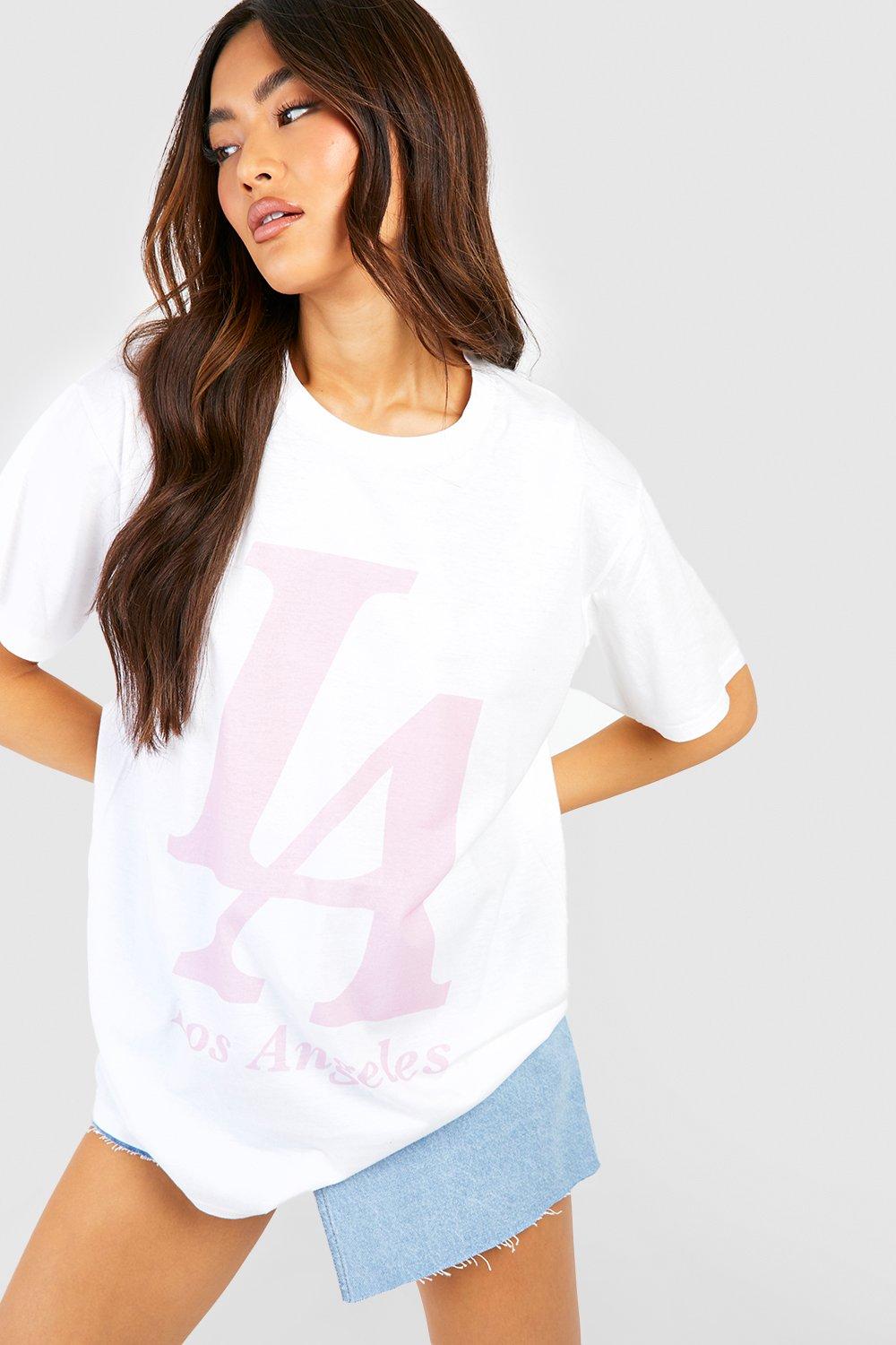 Los Angeles Printed Oversized T-Shirt - White - S product