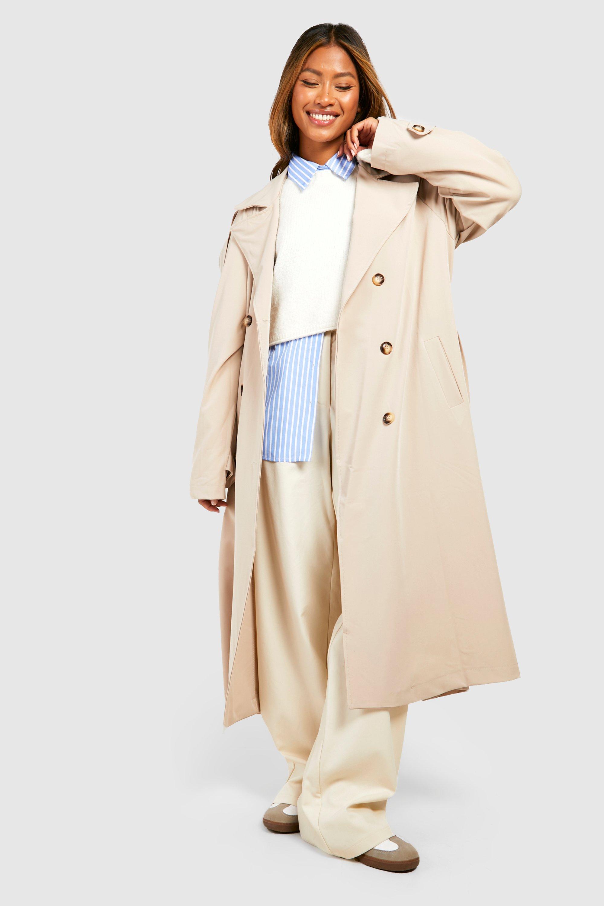 Image of Cappotto Trench maxi, Beige