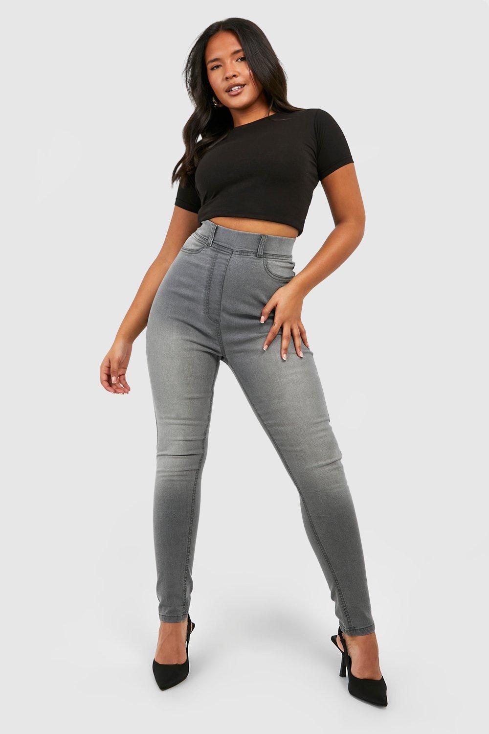 Boohoo Plus Basic Jeggings, Grey