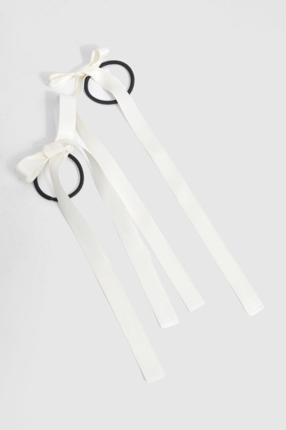 Image of 2 Pack Ivory Bow Bobbles, Bianco
